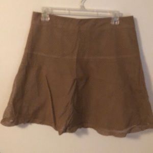 Beautiful camel colored skirt with overlay